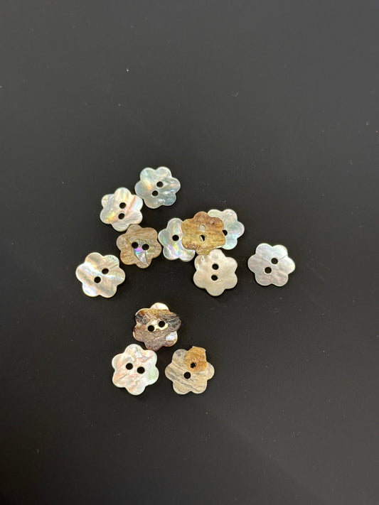 Skeljatölur 12mm Hjarta/Blóm